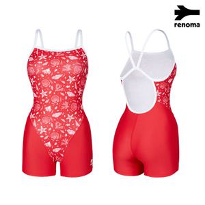 [레노마수영복] 여성 싱글 스트랩 2부 반신 수영복 LS2E261_RD