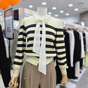 [샤틴]진주장식 리본포인트 가디건 니트S254K964A03