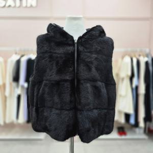 [샤틴]리버시블(양면) 밍크 후드 베스트S254C011A