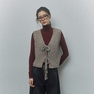 [LAP] 리본타이 브이넥 니트조끼 AR4KVB60