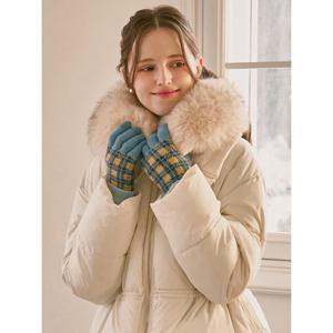 [블루레이스]블루레이스 체크배색 울니트 장갑_B5W1AC9091