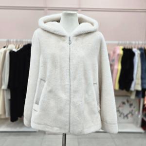 [샤틴]후드넥 페이크퍼 집업 재킷S254K168A03