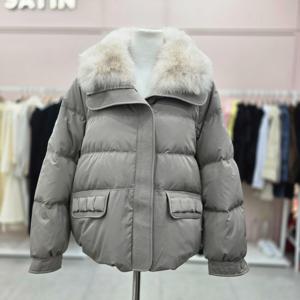 [샤틴]폭스퍼 탈,착 구스다운 패딩점퍼S254C872A05