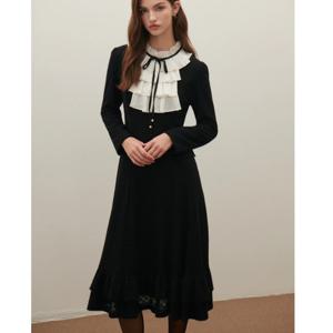 [샤틴]프릴장식 니트 롱 원피스S254B651A