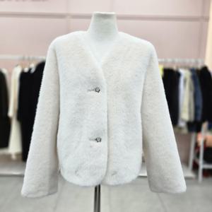 [샤틴]브이넥 페이크 퍼 쟈켓S254K164A03