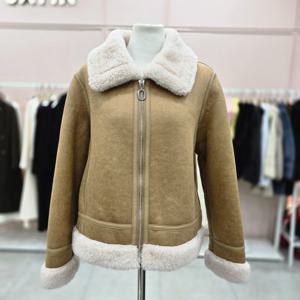 [샤틴]카라넥 양모 집업 무스탕S244P175A08