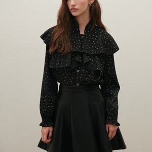 [샤틴]도트 러플카라 블라우스S254B257A