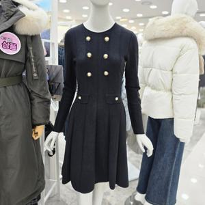 [샤틴]투버튼장식 니트 원피스S254B955A