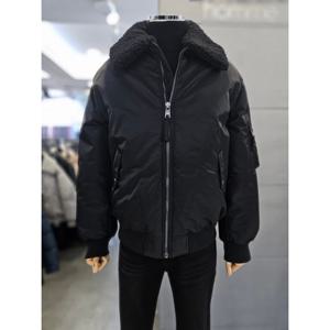 [바쏘]남성 겨울 블랙 덕다운 배색카라 항공점퍼 WSARZ4UA61A