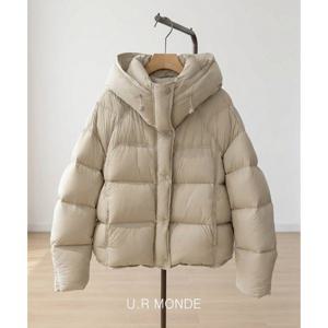 [유아몽드]심플 베이직 여성 후드 숏패딩 경량 자켓 B-CT1419 캐