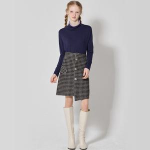 [리스트][오조크(OZOC)] 버튼 체크 니트 스커트 (택가격 74000원