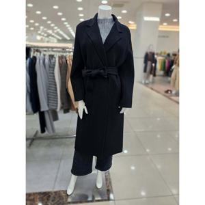 [더아이잗]울 벨티드 오버핏 핸드메이드 코트 IRCM0CT788BK10