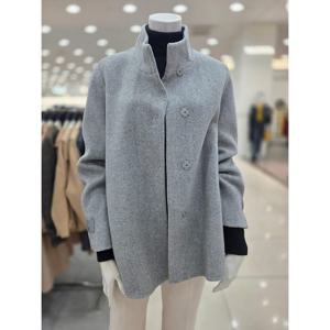 [더아이잗]울 캐시미어 블렌드 하이넥 재킷 IRBA0JK138GYL0