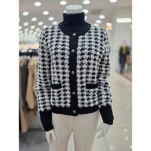 [더아이잗]하운드투스 부클레 니트 가디건 IRAA1CD011BK60