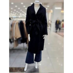 [더아이잗]벨티드 숄 칼라 핸드메이드 코트 IRCM0CT758BK10