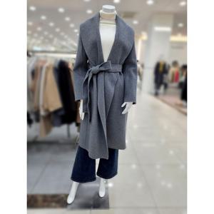 [더아이잗]벨티드 숄 칼라 핸드메이드 코트 IRCM0CT758GY20