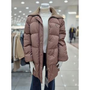 [더아이잗]니트 칼라 배색 구스다운 점퍼 IRBA2PD061BR10