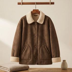 [넬리]양털안감 루즈핏 무스탕점퍼_NC4JP090