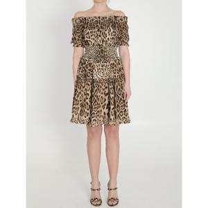 돌체앤가바나 레오파드 포플린 오프숄더 원피스 F6A0UT HS5E3 H