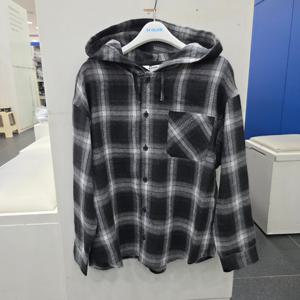 [에꼴리에]에꼴리에 유니루즈핏후드체크셔츠 26A5333