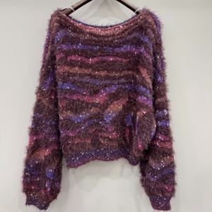 [르니앤맥코이]글리터 퍼플 스웨터 MN02KN715_YS