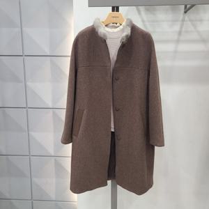 [크레송]목선 밍크 모 캐시미어  코트 MWCMHA54_US