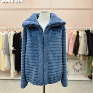 [샤틴]하이넥,카라 집업 페이크 퍼 쟈켓S254C029A20