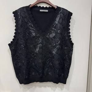 [르니앤맥코이]레이스 브이넥 니트 베스트 MM10VT400_YS