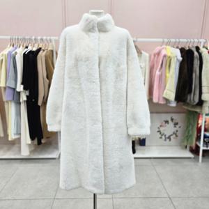 [샤틴]하이넥 페이크 퍼 롱 코트S254K763A03