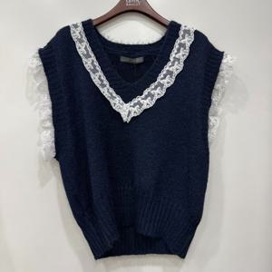 [르니앤맥코이]레이스 브이넥 니트 베스트 MM11KV702_YS