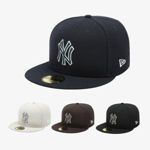 [뉴에라] MLB 뉴욕 양키스 베이직 아웃라인 59FIFT 피티드캡 4종 라인업