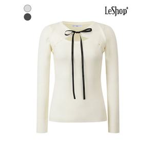 [르샵]볼레로 스타일 리본넥 슬림 니트 (BQ1KP001A)