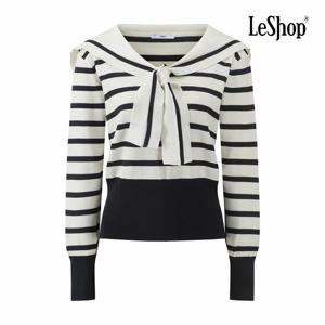 [르샵] 세라 카라 스트라이프 니트 (BQ1KP036A)