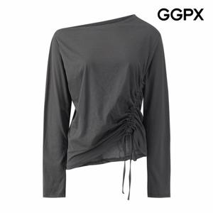 [GGPX] 언밸런스넥 스트링 티셔츠 (GQ1TS027F)