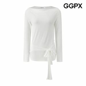 [GGPX] 보트넥 매듭 포인트 티셔츠 (GQ1TS029F)