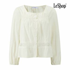 [르샵] 스퀘어넥 플라워 레이스 블라우스 (BQ2BL006A)