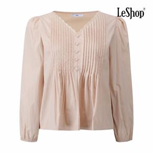 [르샵] 레이스 V넥 핀턱 블라우스 (BQ2BL013A)