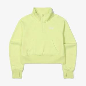 [휠라(프리미엄)]스트레치 기모 반집업 맨투맨 FS2POF4251FLEN