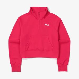 [휠라(프리미엄)]스트레치 기모 반집업 맨투맨 FS2POF4251FRPK