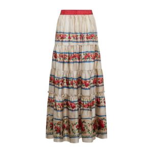 피에르루이마샤 플로럴 티어드 스커트 ALOE S GO12166 518272 1