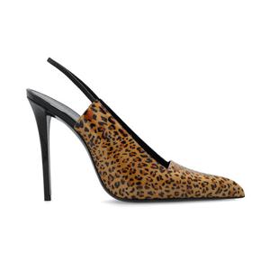26 SS 생로랑 Raven 슬링백 레오파드 프린트 펌프스 757009AACG7