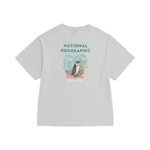[내셔널지오그래픽키즈]K262UTS931 미니미 라텔 동물 빅그래픽 반팔 티셔츠 LIGHT KHAKI