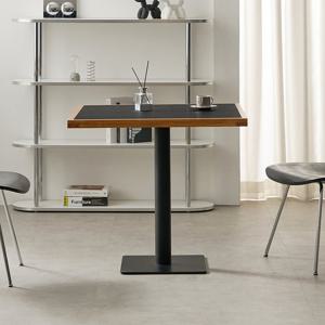 클로 블랙 목테 테이블 LPM 고무나무 원목 식탁 카페 업소용 600