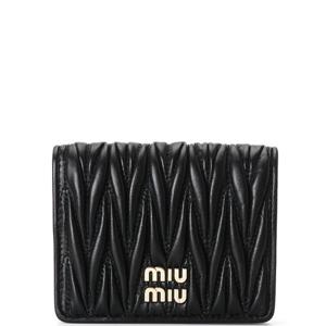 미우미우 4CC 마테라쎄 반지갑 11 블랙 5MV204 AFPP F0002