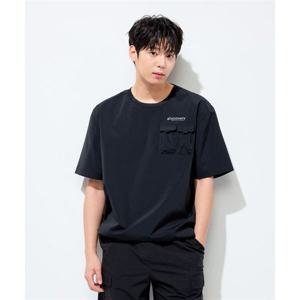 디스커버리 DISCOVERY EXPEDITION 프레시벤트 우븐 남성 멀티포켓 반팔티셔츠 (BLACK) DMRS8H053-BKS 389388