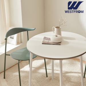 [웨스트프롬] 모던 콤마) 원형 LPM 700 식탁, 테이블 (분채도금 Leg)