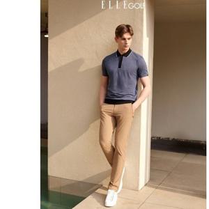 [엘르골프]남성 아웃포켓 화섬 일자핏 바지 6L31601 다크베이지,