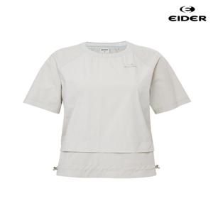 아이더 (DWM25225_W9) 여성 (온더락 쉐도우) 레이어드 우븐 반팔 라운드 티셔츠