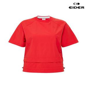 아이더 (DWM25225_O6) 여성 (온더락 쉐도우) 레이어드 우븐 반팔 라운드 티셔츠