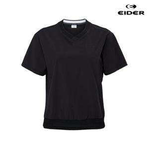 아이더 (DWM25215_Z1) 여성 ON THE ROCK S 온더락 쉐도우 우븐 반팔 브이넥 티셔츠